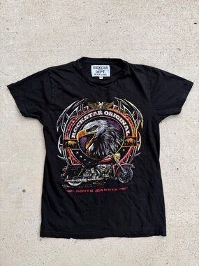 Rockstar Original Black Label Eagle Biker Motorcycle South Dakota T-Shirt S